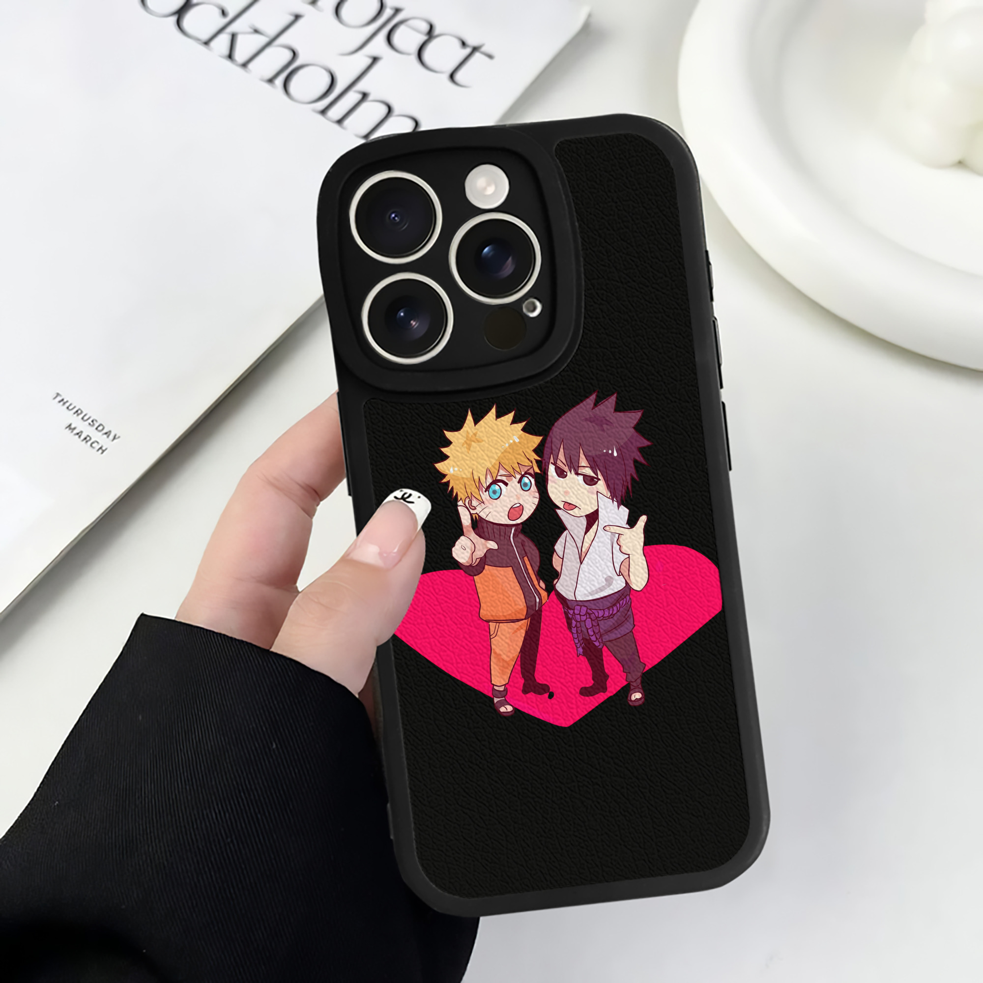 （画像用） NARUTO -ナルト- うずまき ナルト Uzumaki Naruto 【iPhone 16シリーズ対応】シリコンスマホケース（レザー調） 材質：シリコン